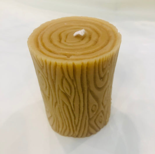 Beeswax Candle, Stump Pillar