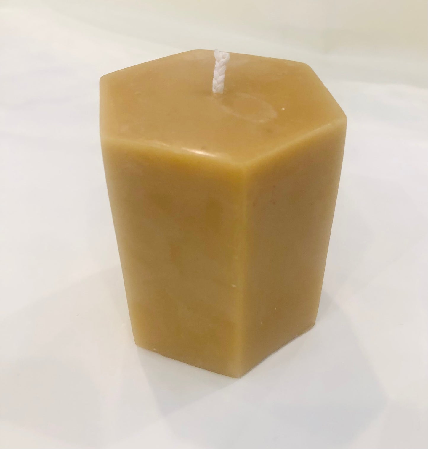 Beeswax Candle, Hexagonal, 3.5" x 3.5"