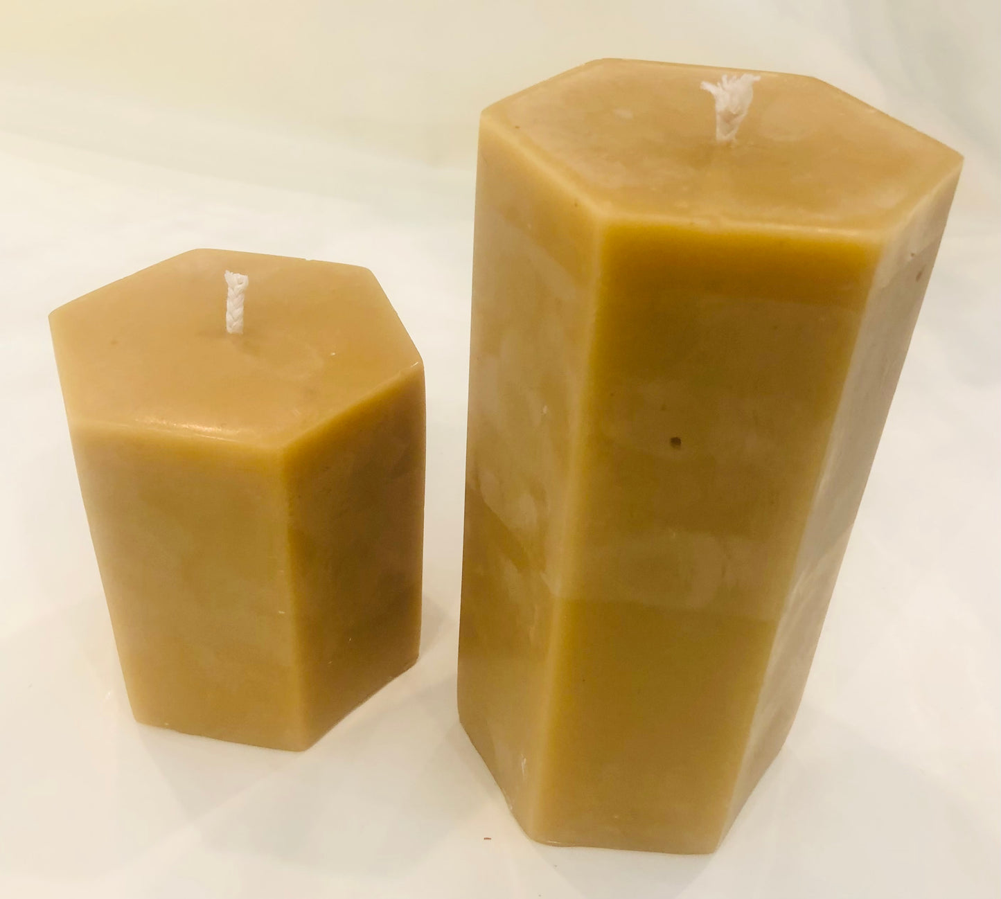 Beeswax Candle, Hexagonal, 3.5" x 3.5"