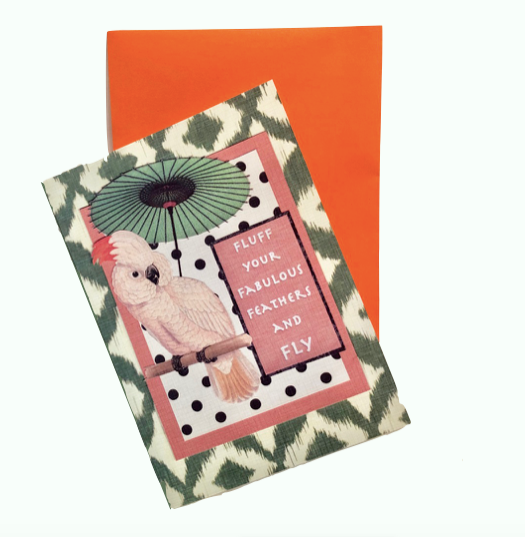 Card "Fluff Your Fabulous Feathers and Fly"