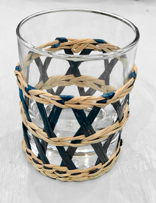 Glass with Wicker Sleeve, Short