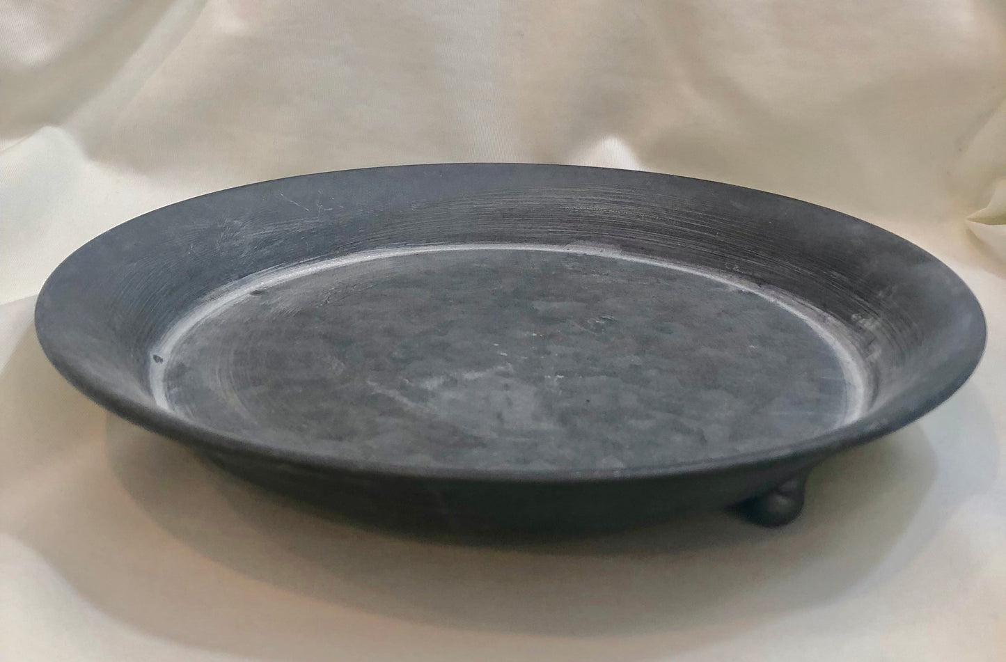 Saucer, Galvanized, Footed