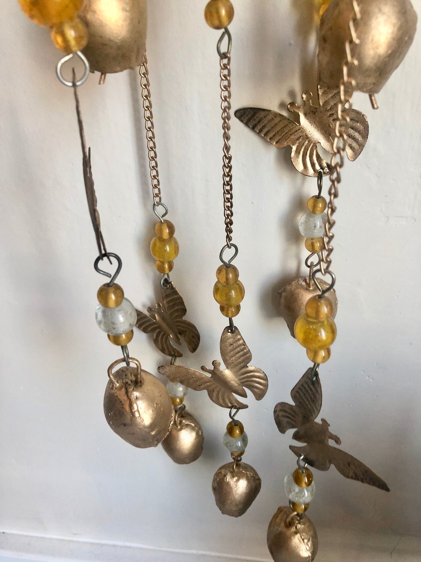 Wind Chime, Fiesta Birdhouse with Ornaments and Mini Cowbells