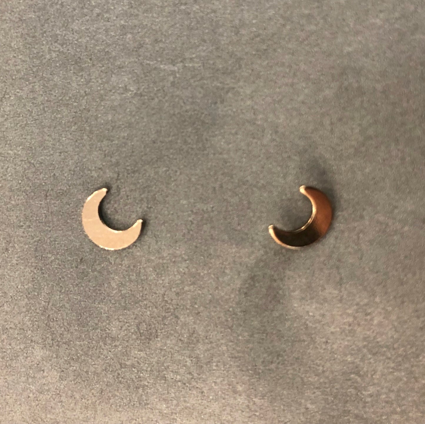 Earrings, 14kt Gold-filled Moon Studs