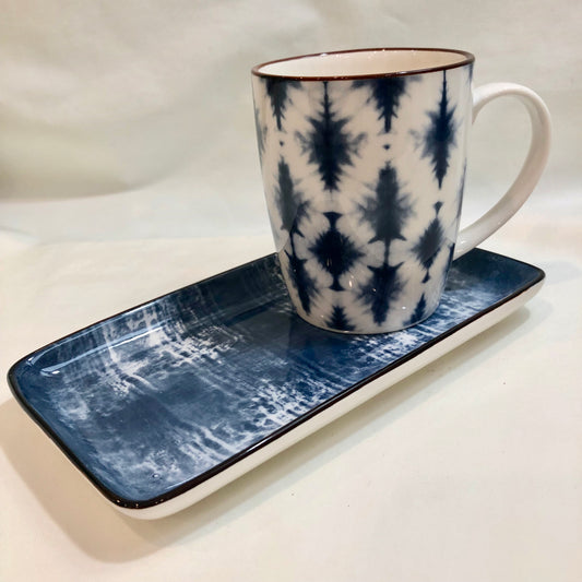 Tray, Ceramic, Indigo