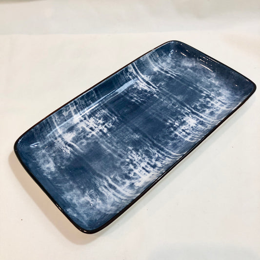 Tray, Ceramic, Indigo