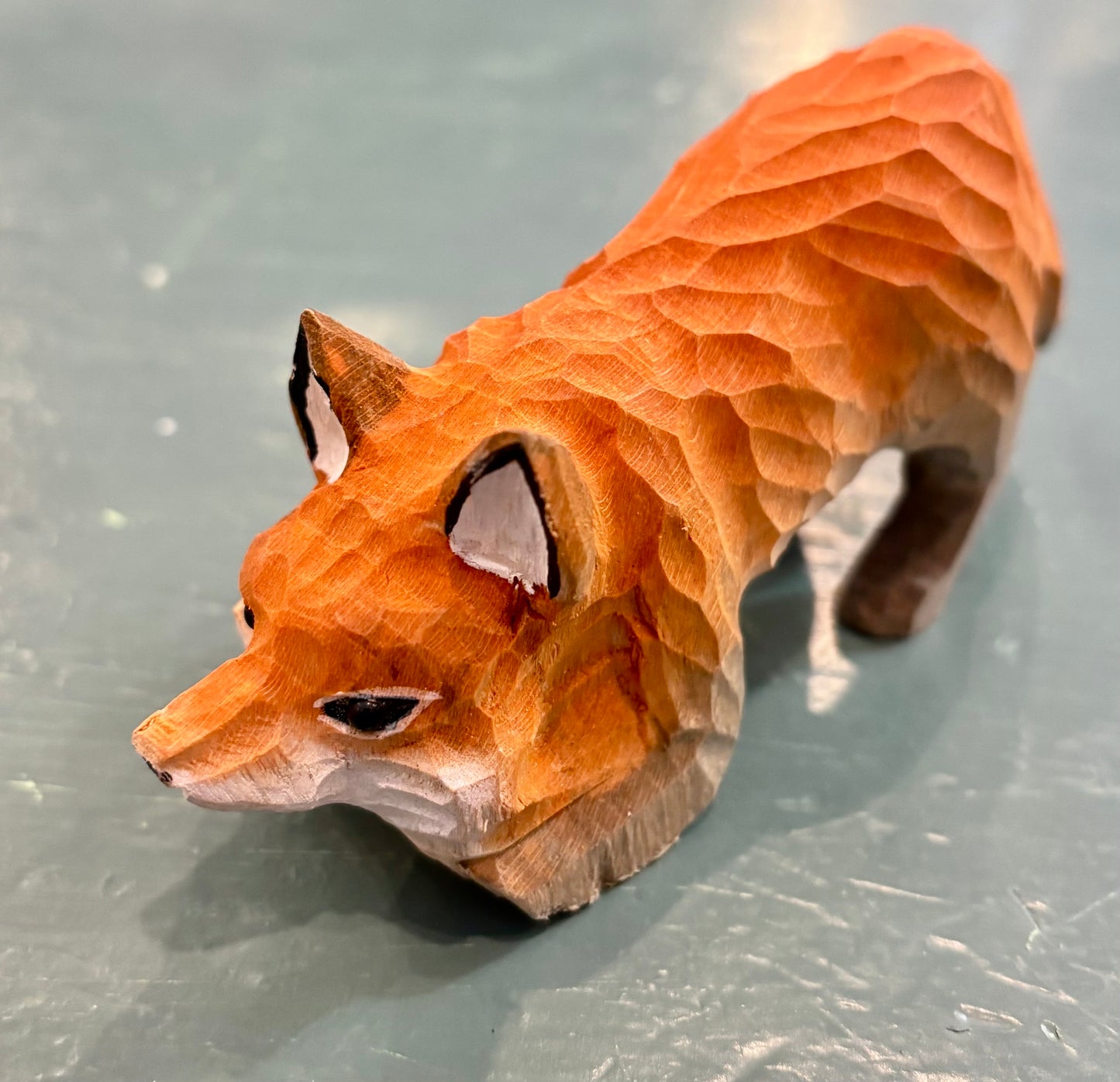 Hand-carved Basswood Fox