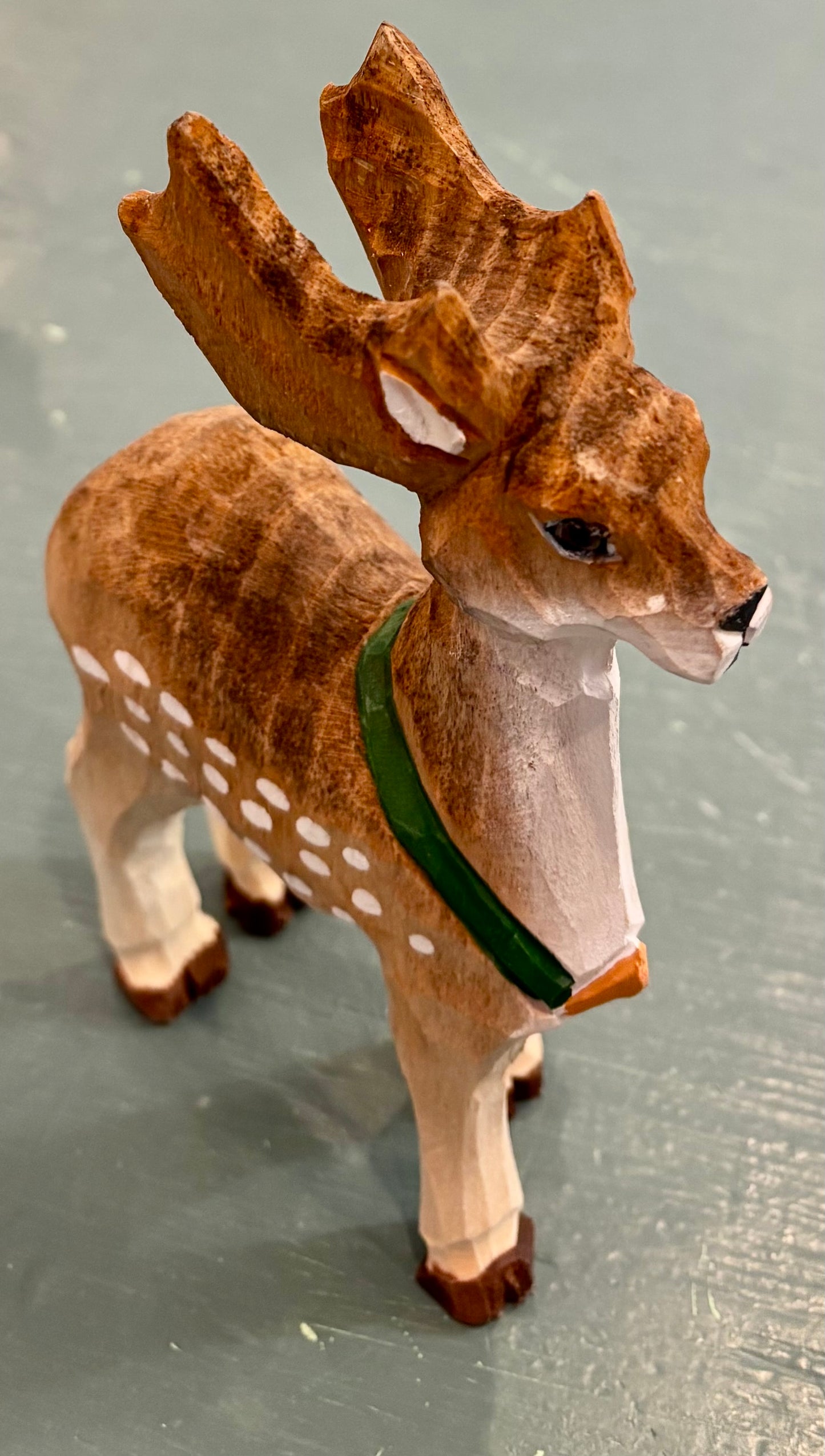 Hand-carved Basswood Deer