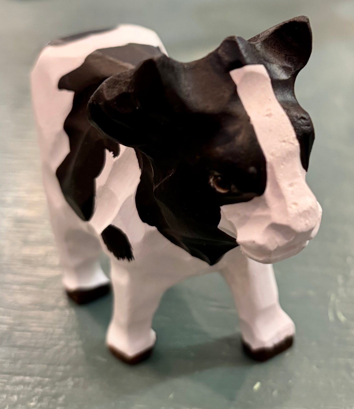 Hand-carved Basswood Cow