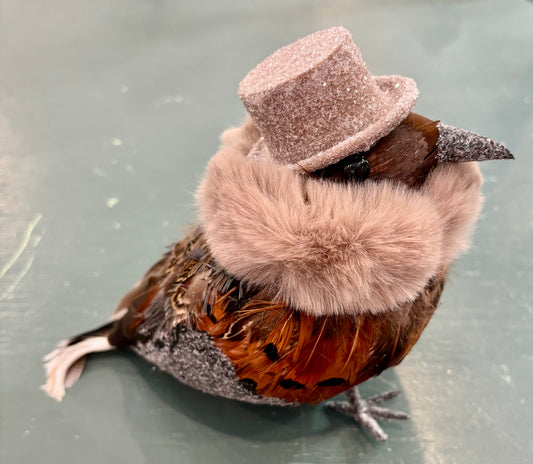 Chubby Sparrow with Hat/Chestnut Fur