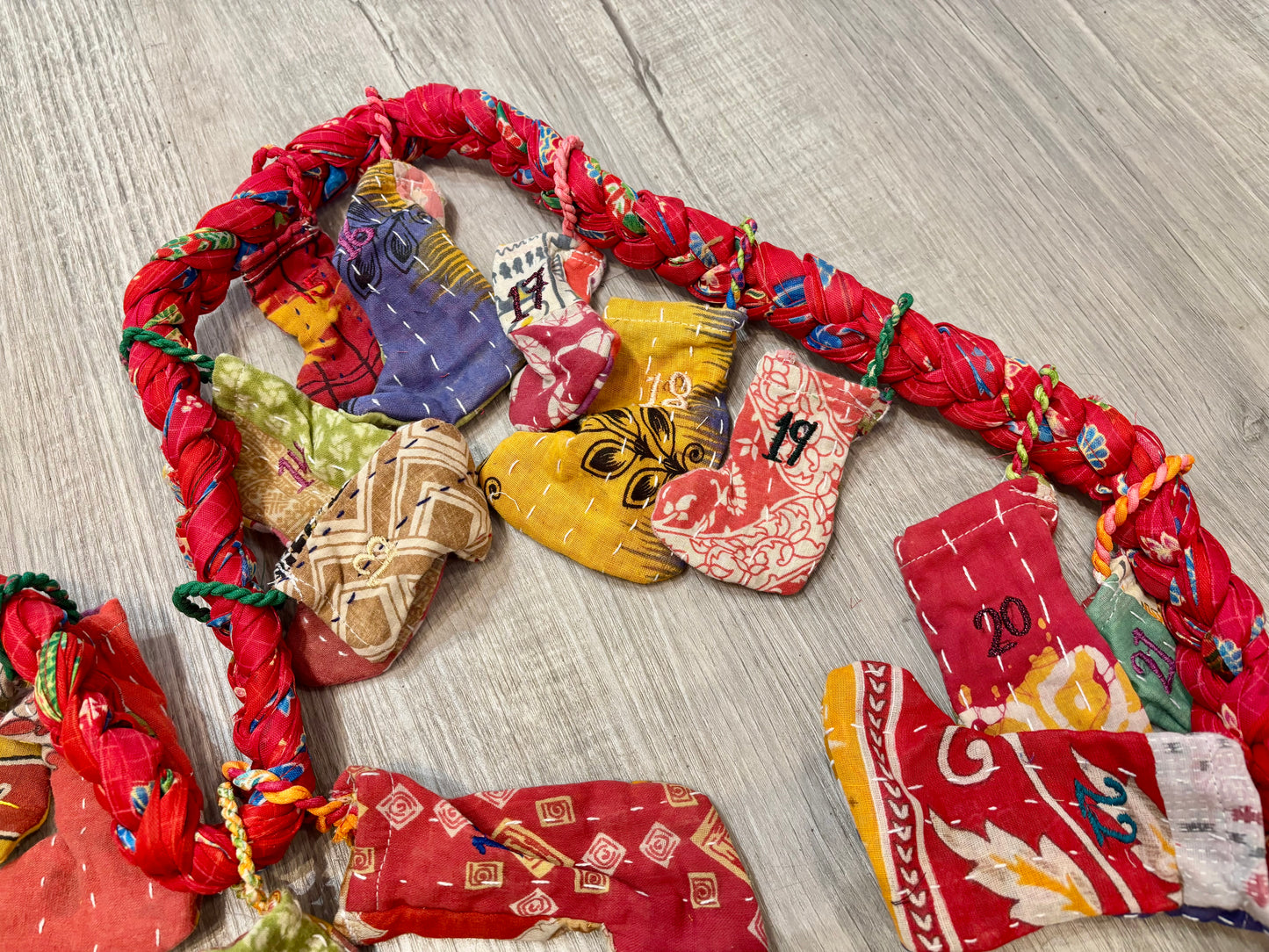 Upcycled Sari Advent Calendar