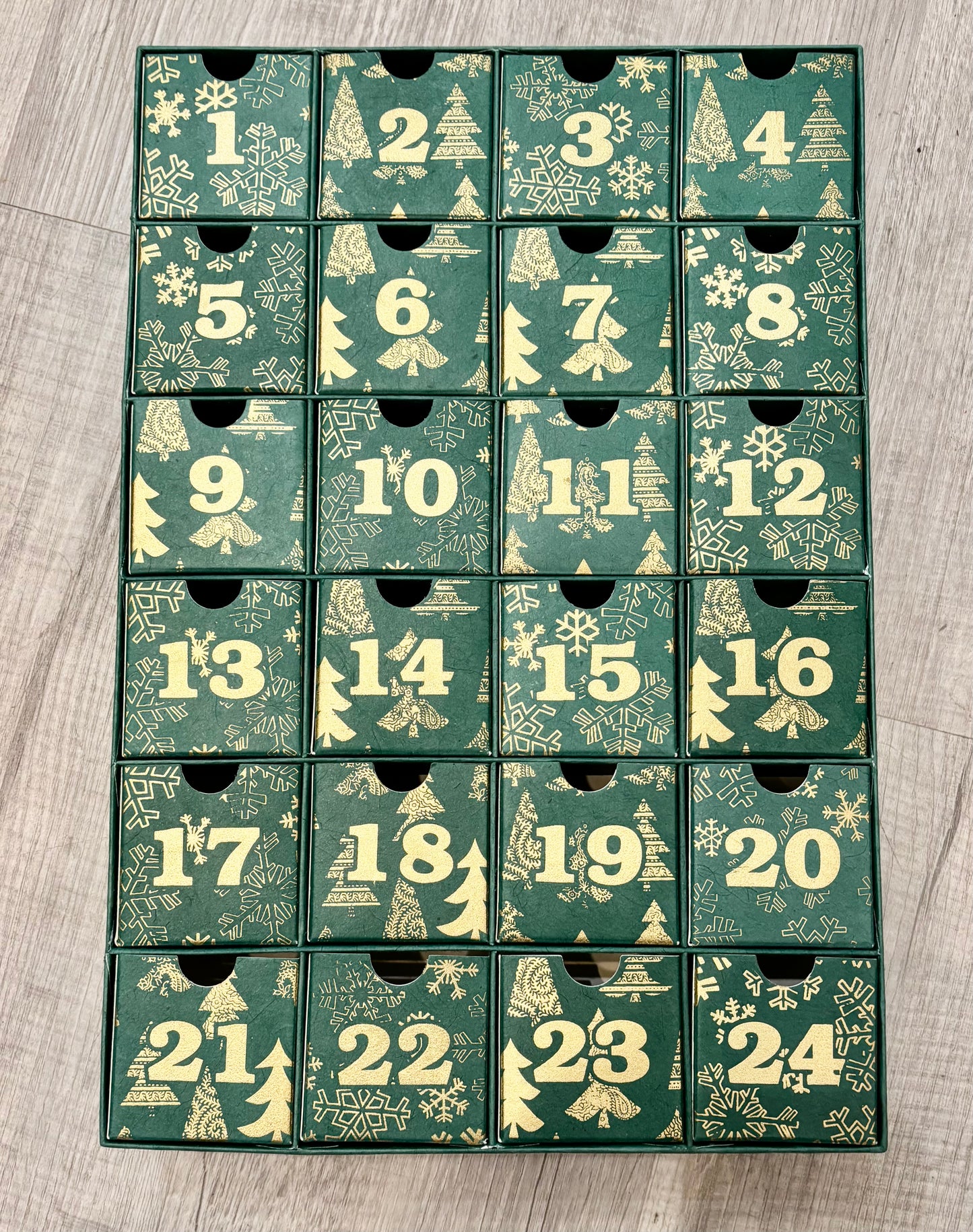 Gilded Paper and Cardboard Advent Calendar