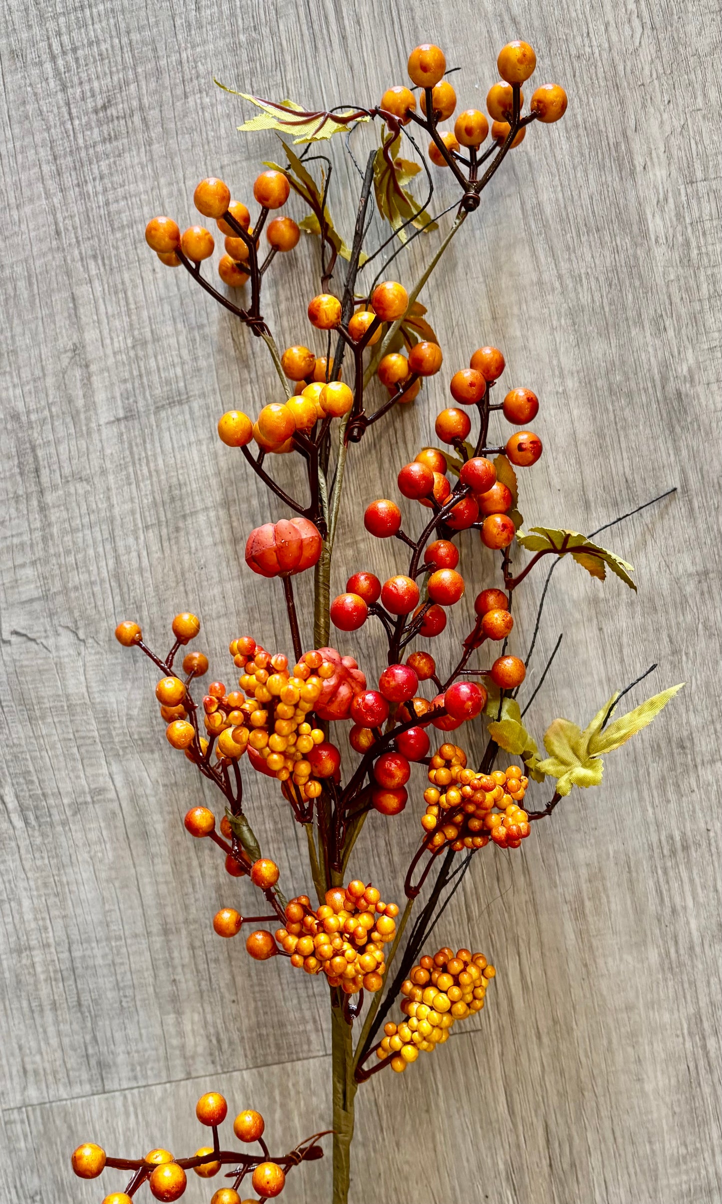 29" Fall Berry and Mini Pumpkins Spray