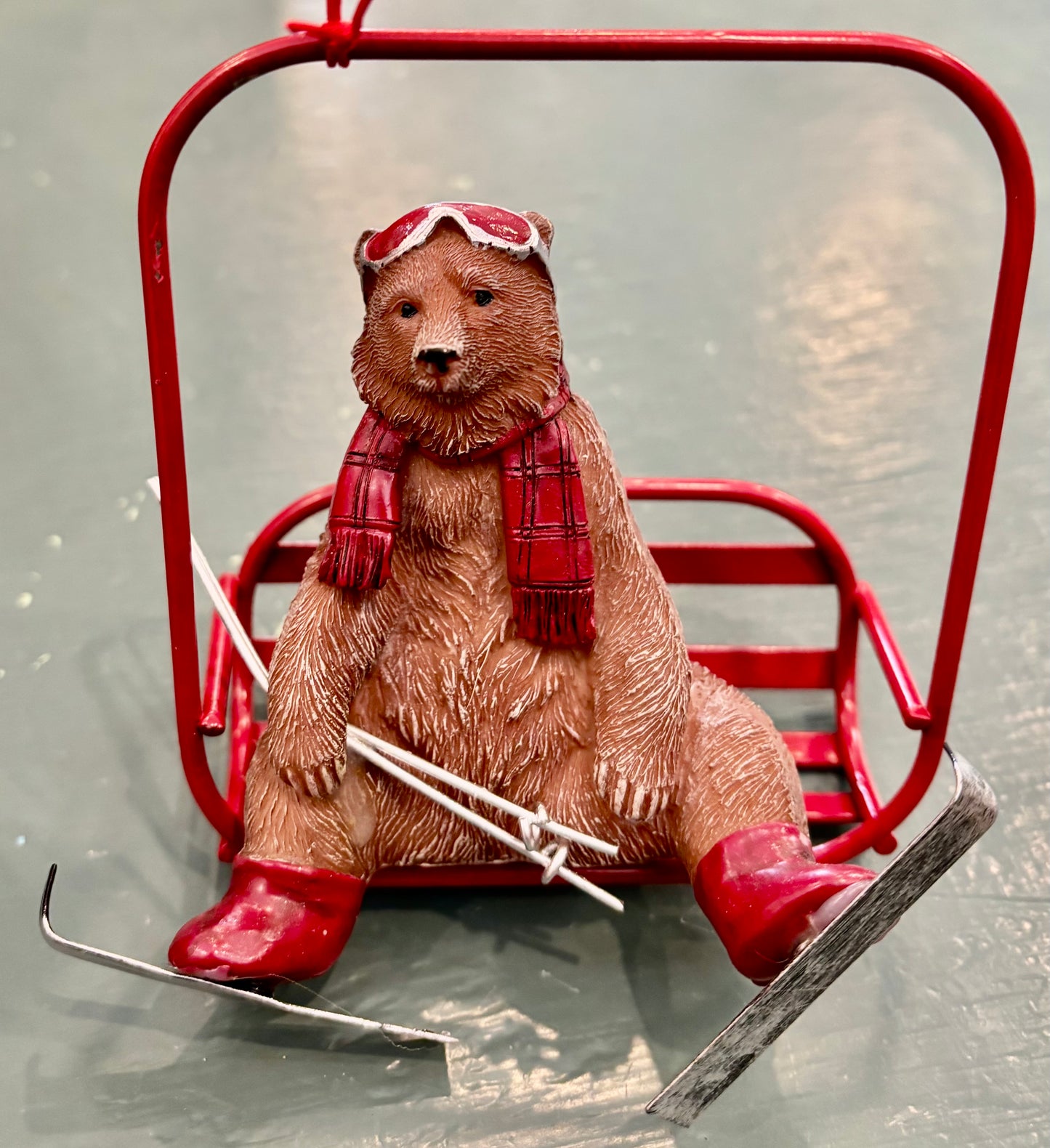 Brown Bear Ski Lift Ornament