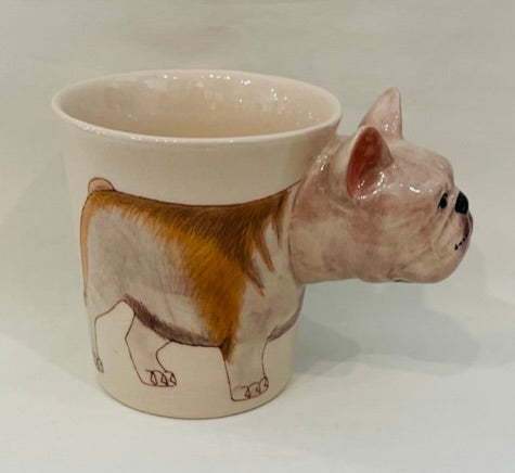 Mug with French Bulldog Handle