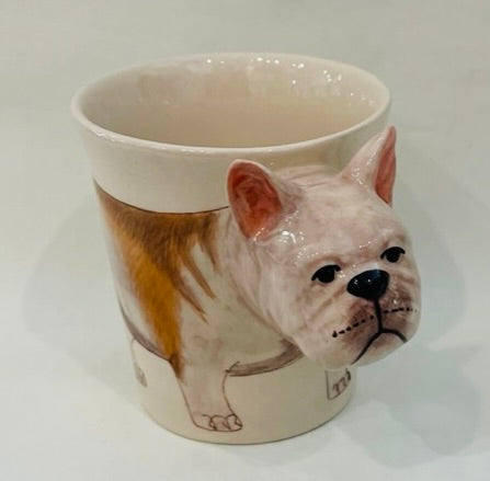 Mug with French Bulldog Handle
