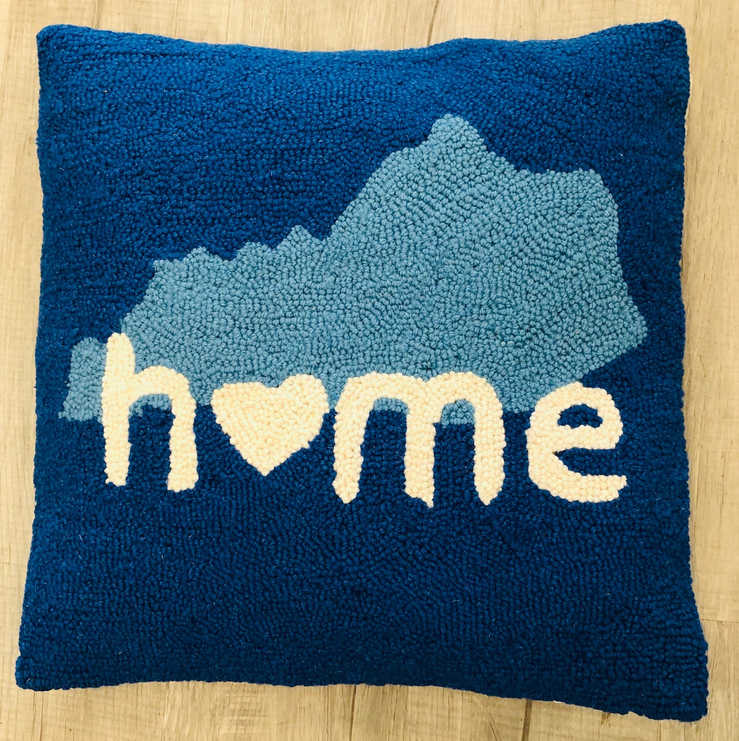 Home in Kentucky Hooked Pillow