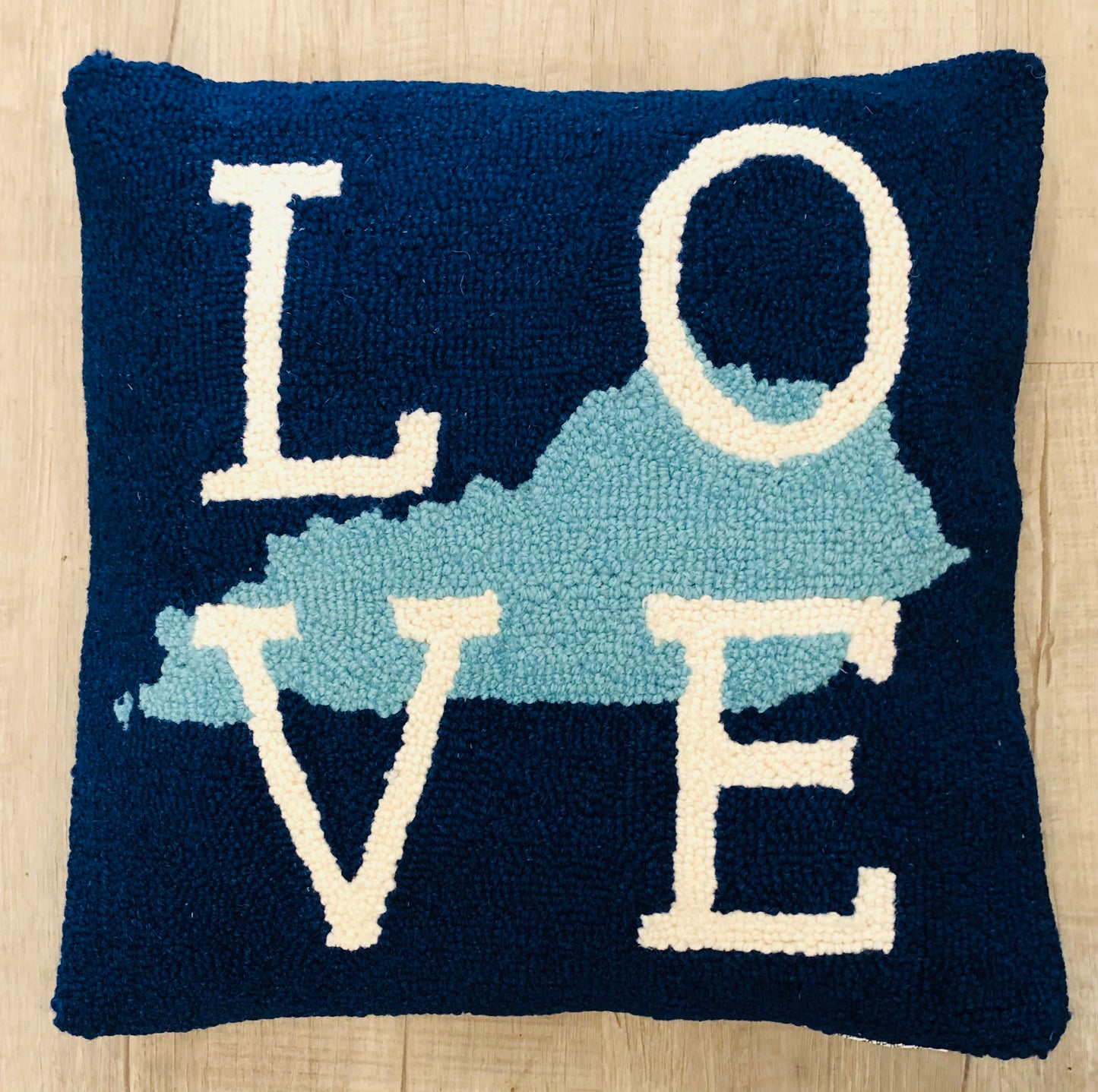 Love Kentucky Hooked Pillow