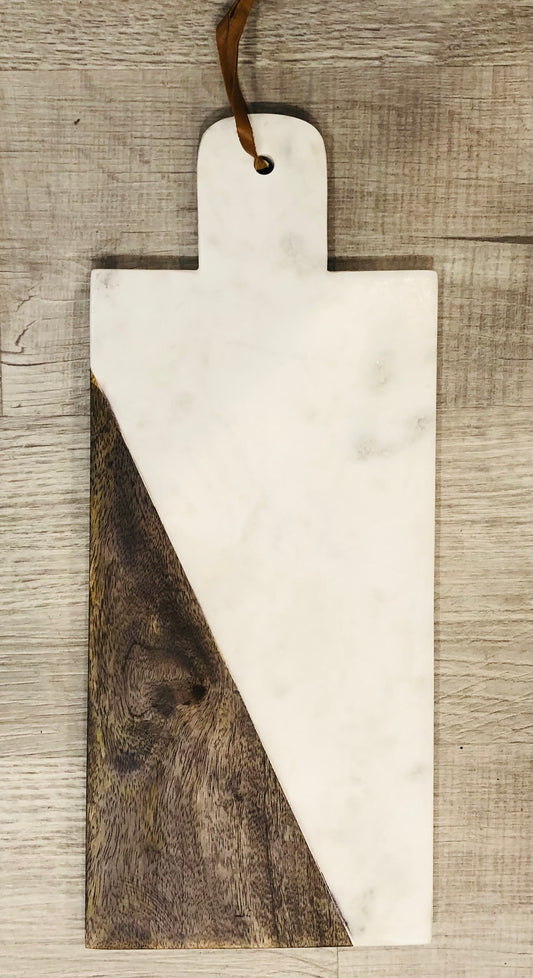 Marble and Wood Cutting Board