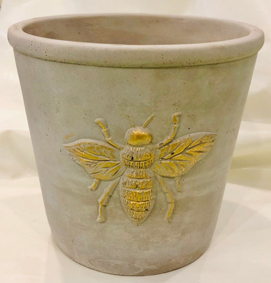 "Bee" Cache Pot, Cement