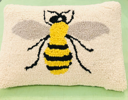 Bee Hooked Pillow