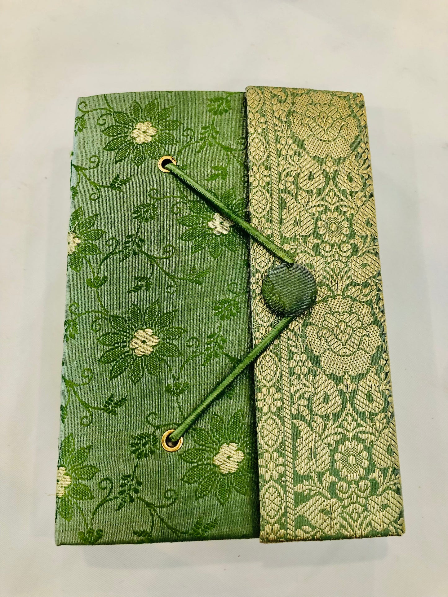 Handmade Sari Journal, Green, Small