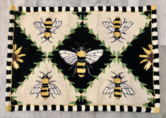 Bumblebee Hooked Rug