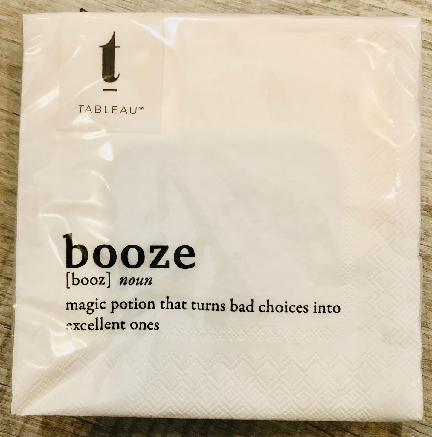 "Booze" Cocktail Napkins