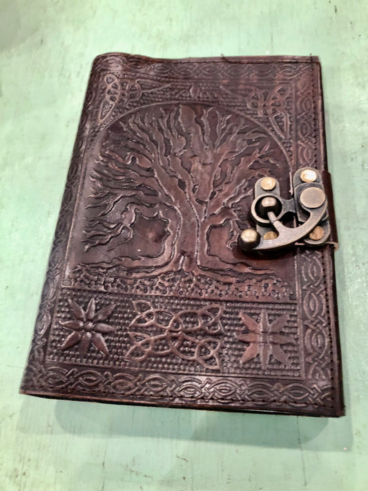 Tooled Leather Journal With Tree of Life