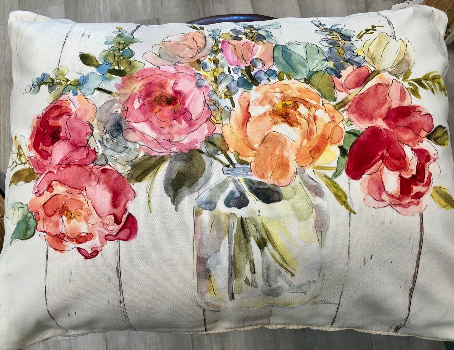 Watercolor Flowers Pillow
