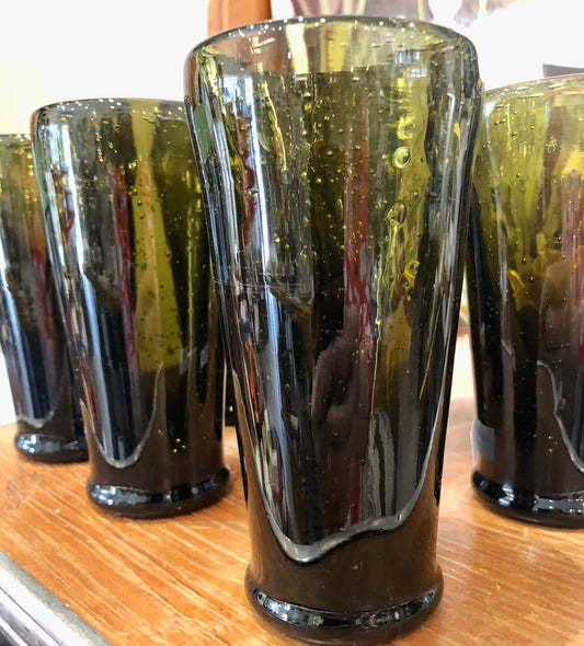 Hand-blown Green Tavern Glass