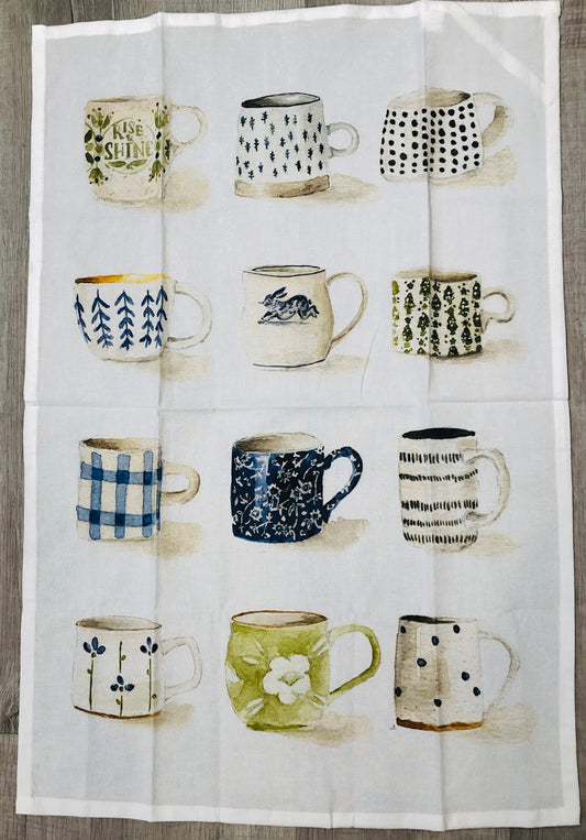 "Mugs" Tea Towel