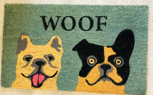 Gray Woof Dog Doormat