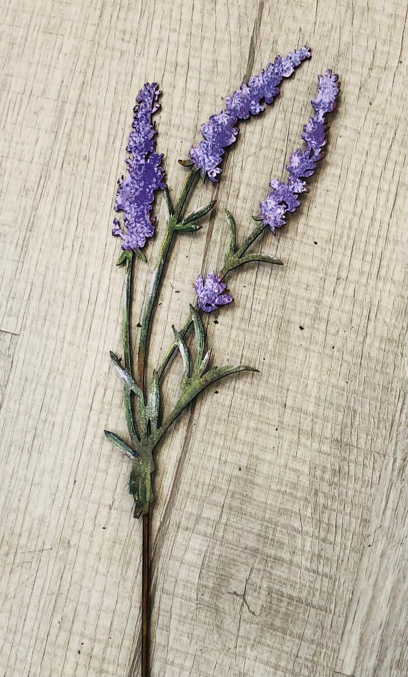 Garden Stake, Lavender, Hand-Painted