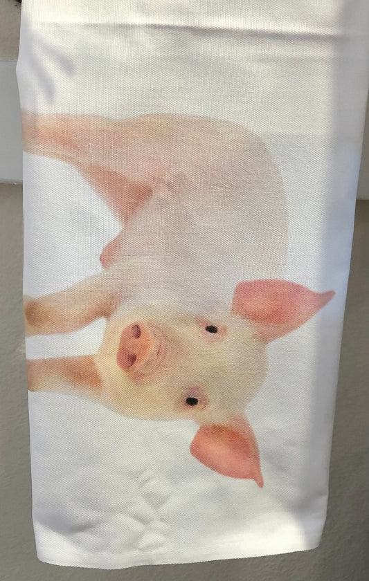 Cotton Tea Towel, Little Piggy