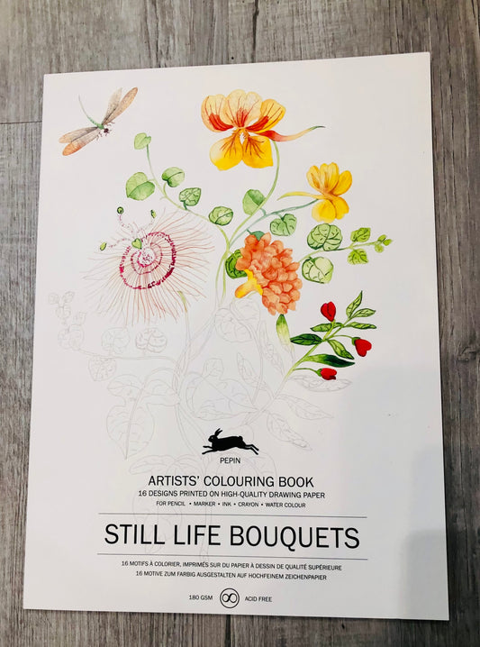 Still Life Bouquets Artists' Coloring Book