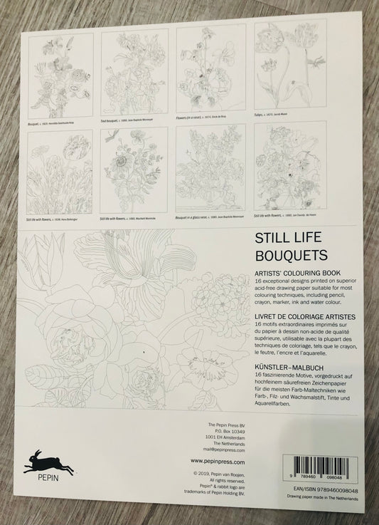 Still Life Bouquets Artists' Coloring Book