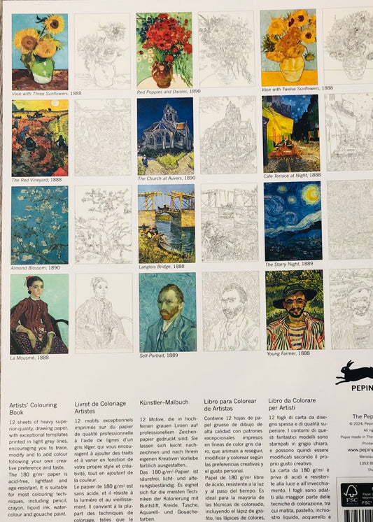 Vincent Van Gogh Artists' Coloring Book