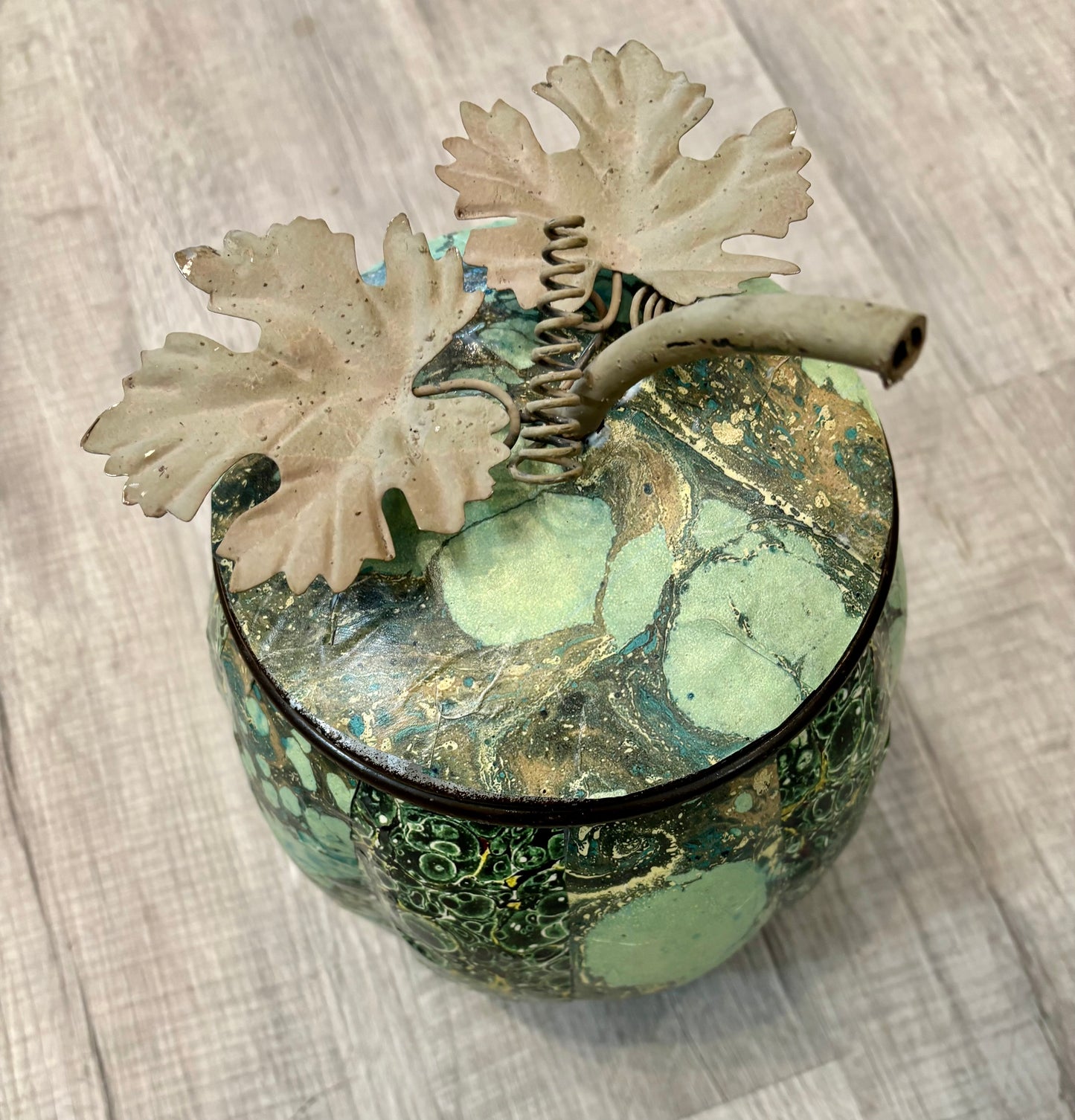 Marbleized Pumpkin Canister