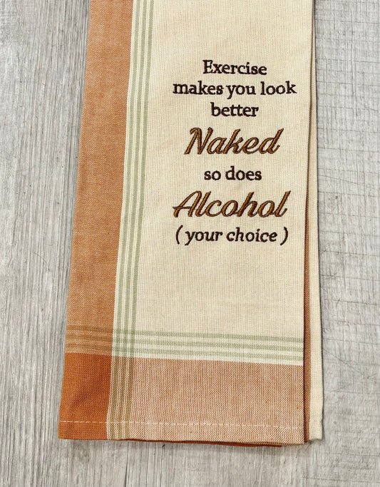 "Exercise Makes You Look Better" Dish Towel