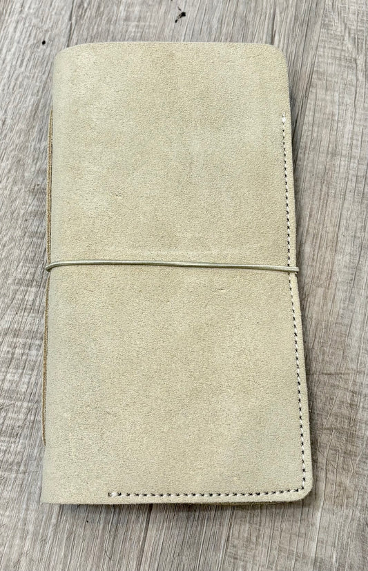 Parchment Color Suede Journal w/Cotton Paper