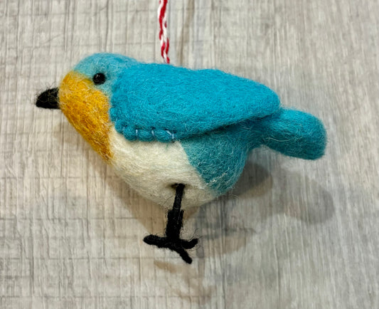 Blue Bird Felt Ornament