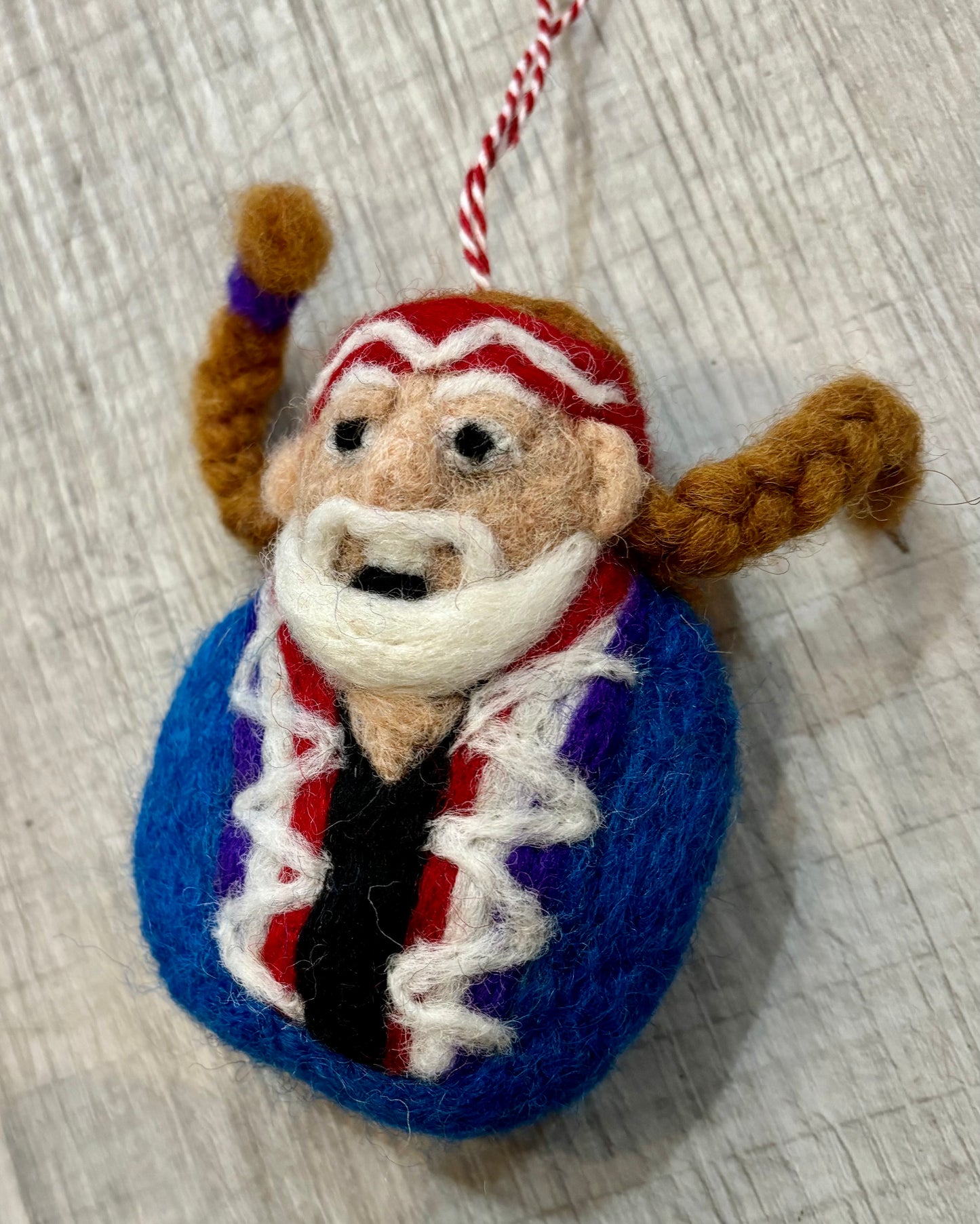 Willie Nelson Felt Ornament