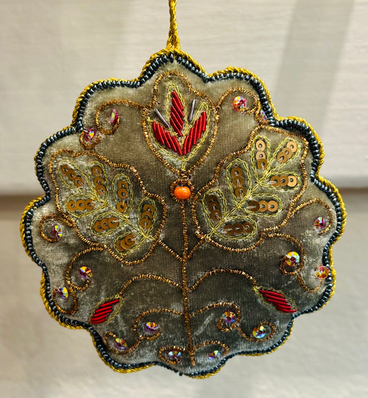 Modern Victorian Embroidered Ornament