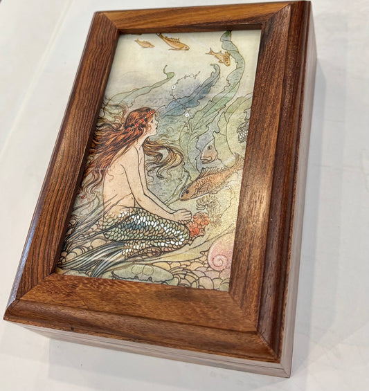 Mermaid Wooden Trinket Box