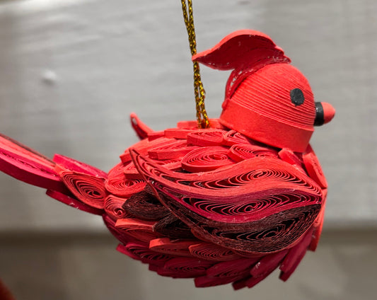Quill Cardinal Ornament/3D