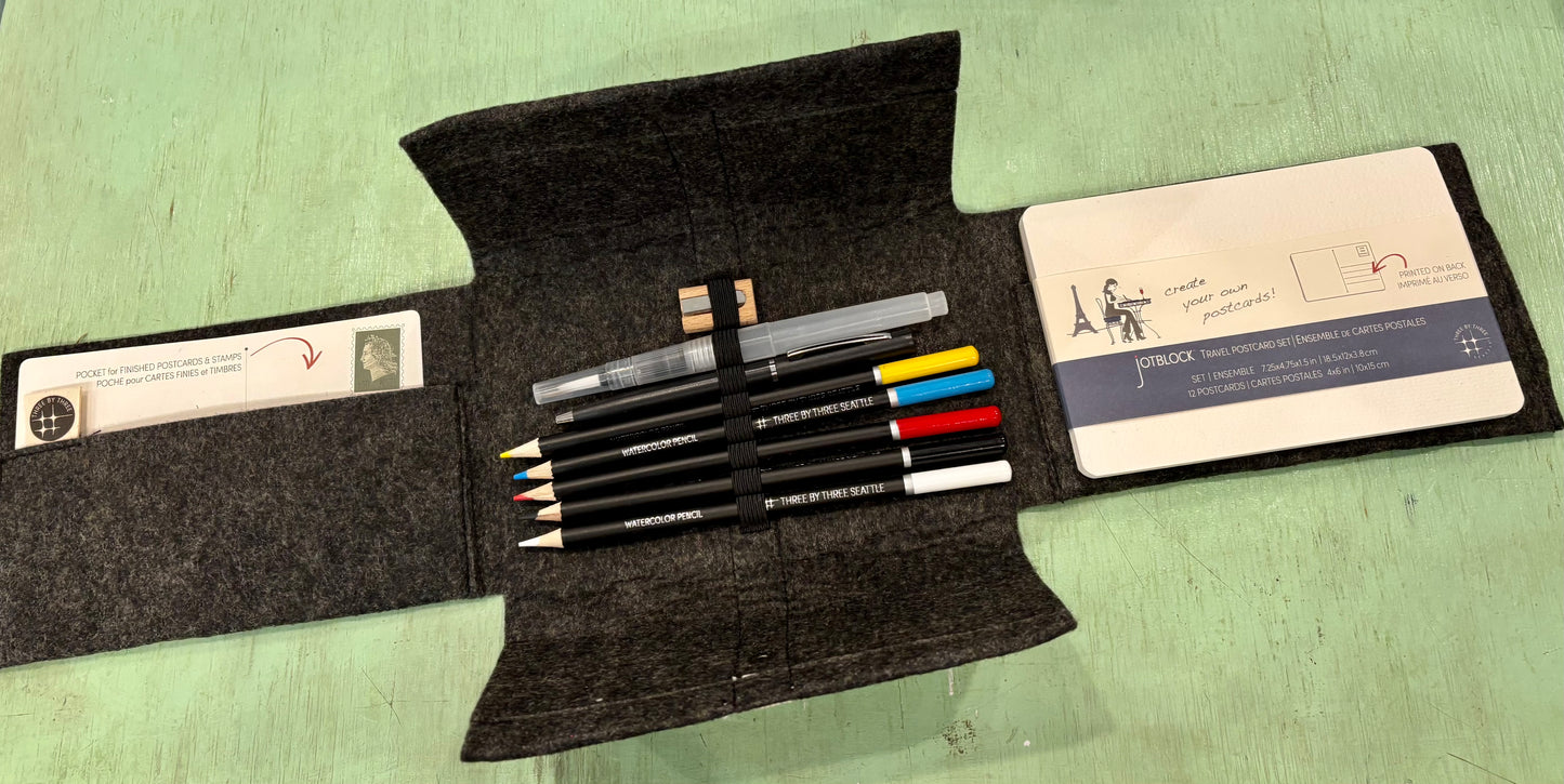 Travel Postcard Watercolor Pencil Set