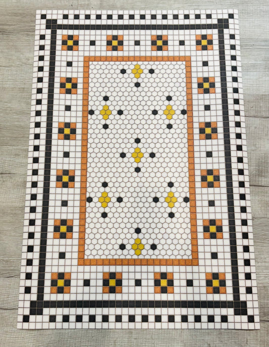 Mosaic vinyl mat, 24" x 36"