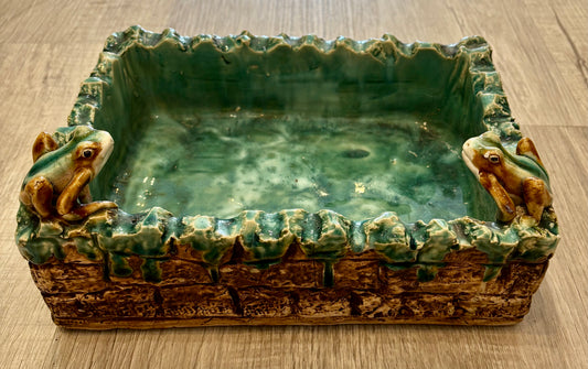 Earthenware Frog Planter