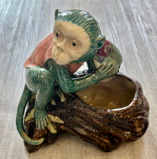 Earthenware Monkey Planter